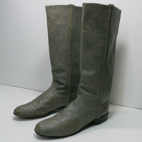 Justin Boots L3739 Glove Leather Tall Riding Equestrian Fashion Boots Sz 7.5 B